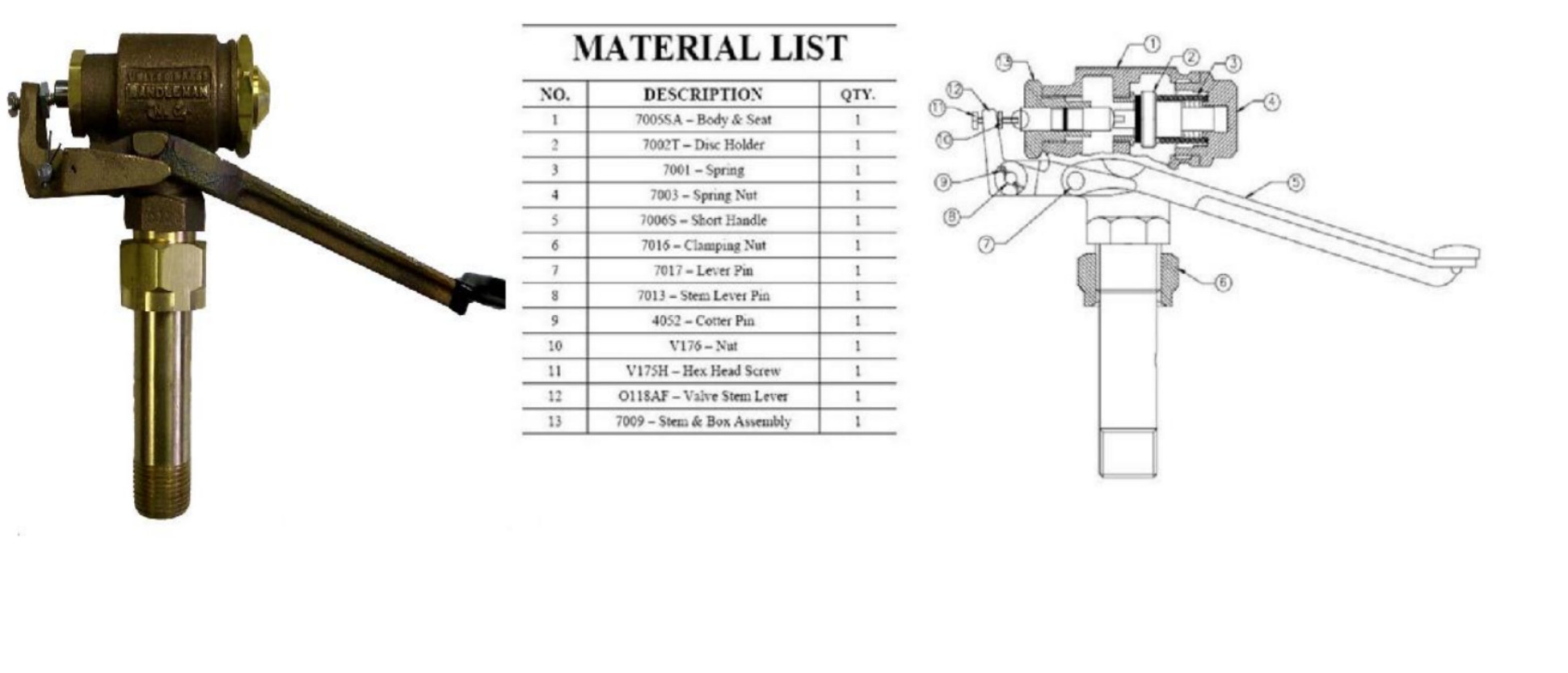 UB HEAD VALVE ASSEMBLY MODEL 7000